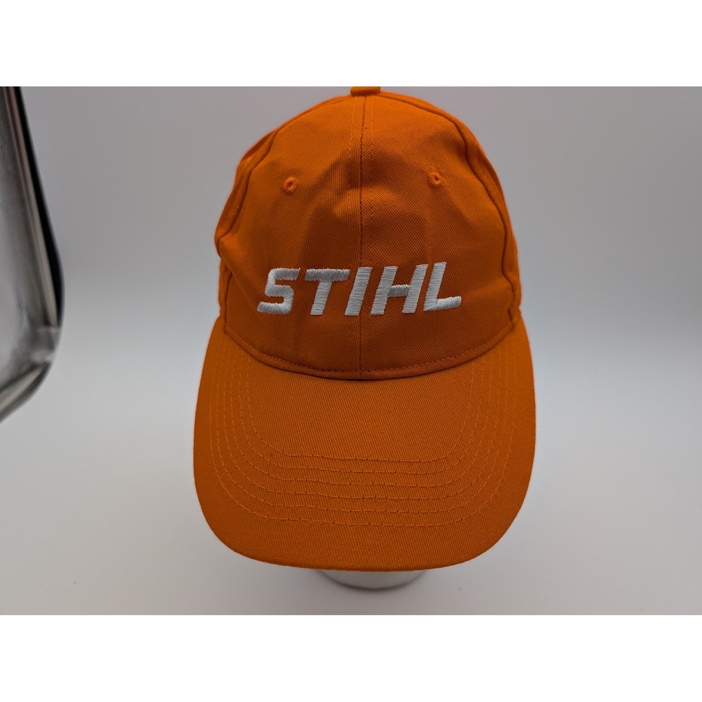 Stihl Outfitters Apparel Orange Snapback Baseball Hat Embroidered Logo Mens Cap